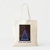 Blauer Weihnachtsbaum Tragetasche (Vorne)
