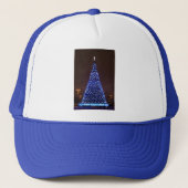 Blauer Weihnachtsbaum Truckerkappe (Vorderseite)