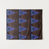 Blauer Weihnachtsbaum Wandteppich (Vorderseite (Horizontal))