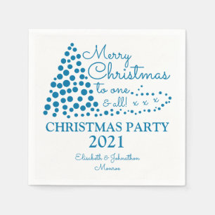 Blauer Weihnachtsbaum, Weihnachts-Party Napkin Serviette