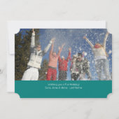 Blauer Weihnachtsbaum, zweiseitige Fotokarte Feiertagskarte (Rückseite)