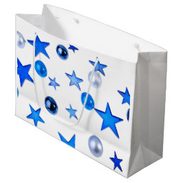 Blauer Weihnachtsdekor Foto Große Geschenktüte