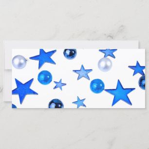 Blauer Weihnachtsdekor mit Text