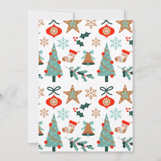 Blauer Weihnachtsdusche in Rot und Blau Einladung (Rückseite)