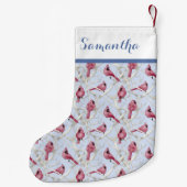 Blauer Weihnachtsgeburt - Personalisierter Name Kleiner Weihnachtsstrumpf (Rückseite)