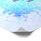 Blauer Weihnachtskalender Frostdesign Poster (Ecke)