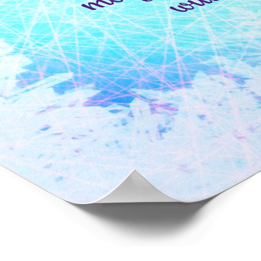 Blauer Weihnachtskalender Frostdesign Poster (Ecke)