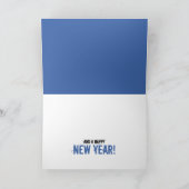 Blauer Weihnachtsmann, Weihnachtsgrüße Karte (Innenseite)