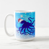 Blauer Weihnachtsoktopus - 15 oz.Tasse Kaffeetasse (Links)