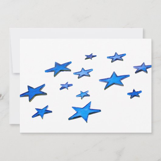 Blauer Weihnachtsstern mit individualisierbarem Te (Rückseite)