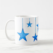 Blauer Weihnachtssternornament Foto Kaffeetasse (Links)