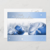 Blauer Weihnachtstraum Postkarte (Vorne/Hinten)