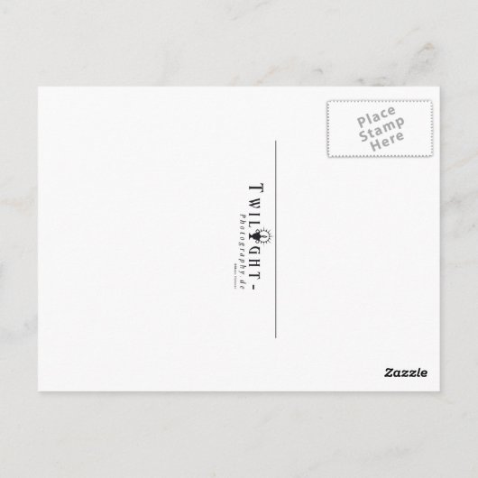 Blauer Weihnachtstraum Postkarte (Rückseite)