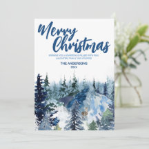 Blauer Weihnachtswald Moderner Urlaub