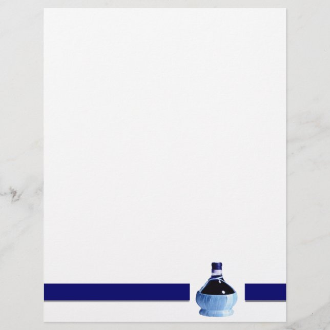 Blauer Wein Flasche Letterhead (Vorderseite)