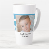 Blauer Weiß, so viel Glück Grandad mit Foto Milchtasse (Rechte Ecke)
