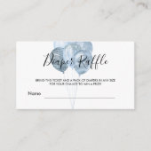 Blauer Weißballon Junge Duschdusche Windpreisraffi Begleitkarte (Vorderseite)