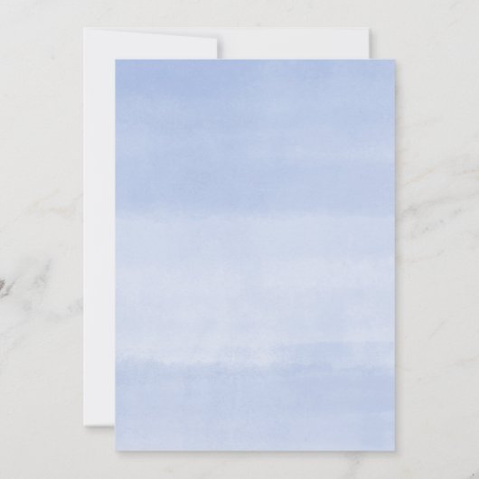 Blauer weißer Blütengoldverschluss Drive by spring Einladung (Rückseite)