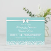 Blauer Weißer Brautparty Lingerie Einladung (Stehend Vorderseite)