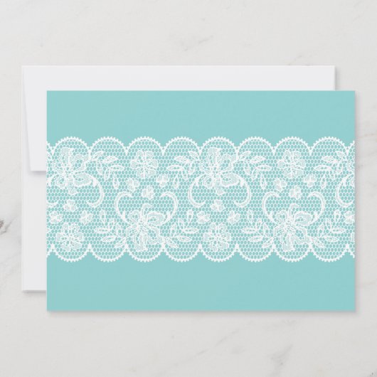 Blauer Weißer Brautparty Lingerie Einladung (Rückseite)