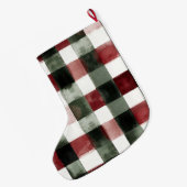 Blauer weißer Chic Großer Weihnachtsstrumpf (Rückseite (Hängend))