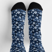 Blauer weißer Chic Socken (Oben)