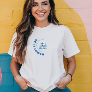 Blauer weißer Duschbund für Kinder Tri-Blend Shirt