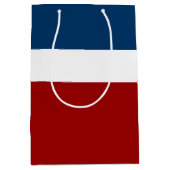 Blauer weißer Farbblockstil Mittlere Geschenktüte (Vorderseite)