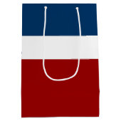 Blauer weißer Farbblockstil Mittlere Geschenktüte (Rückseite)