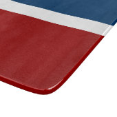 Blauer weißer Farbblockstil Schneidebrett (Ecke)