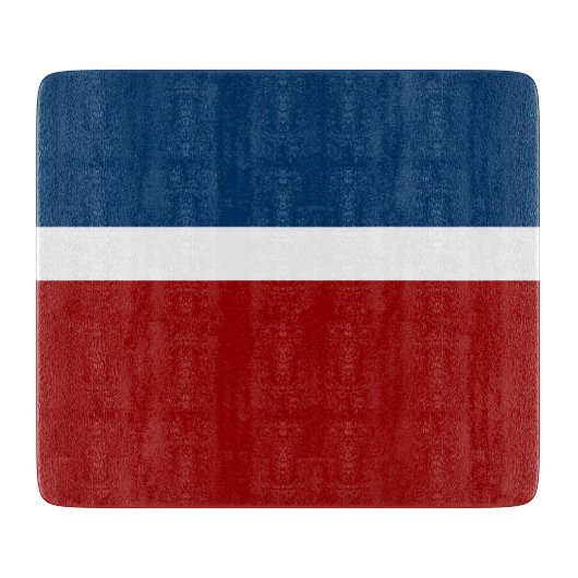 Blauer weißer Farbblockstil Schneidebrett (Vorderseite)