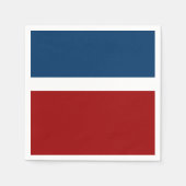 Blauer weißer Farbblockstil Serviette (Vorderseite)