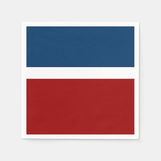 Blauer weißer Farbblockstil Serviette (Vorderseite)