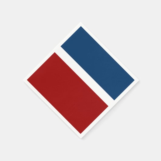 Blauer weißer Farbblockstil Serviette (Ecke)