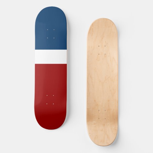 Blauer weißer Farbblockstil Skateboard (Vorderseite)