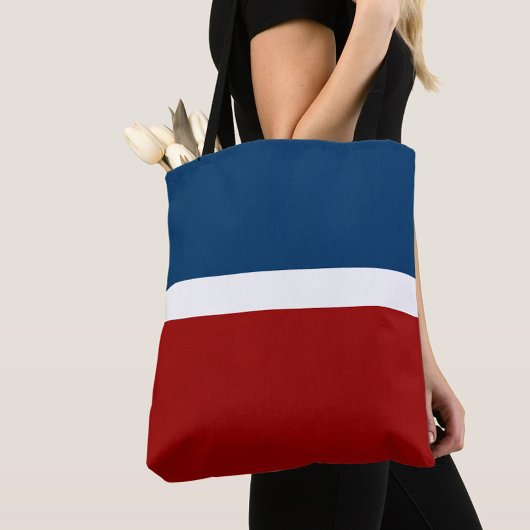 Blauer weißer Farbblockstil Tasche