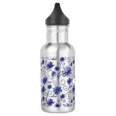 Blauer weißer Flasche Wasser Flasche mit Name Edelstahlflasche (Links)