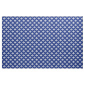 Blauer weißer Fleur-de-lis Textil Stoff (Yard (91,4 cm))
