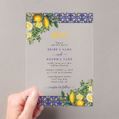 Blauer weißer, gelber Mittelmeerfleck Acryleinladungen (Insitu (Handheld))