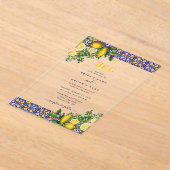 Blauer weißer, gelber Mittelmeerfleck Acryleinladungen (Ablage )