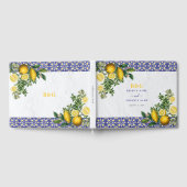 Blauer weißer, gelber Mittelmeerfleck Gästebuch (Voll)