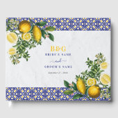 Blauer weißer, gelber Mittelmeerfleck Gästebuch (Vorderseite)