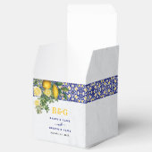 Blauer weißer, gelber Mittelmeerfleck Geschenkschachtel (Geöffnet)