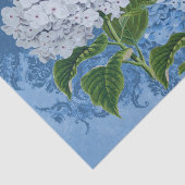 Blauer weißer Hydrangea-Vintages Seidenpapier (Ausschnitt)
