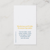 Blauer weißer Kreis Erstmoderner Visitenkarte (Rückseite)