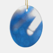 Blauer weißer Lichteffekt Keramik Ornament (Rechts)