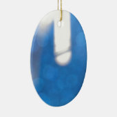 Blauer weißer Lichteffekt Keramikornament (Rechts)