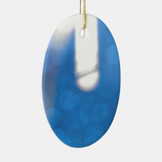 Blauer weißer Lichteffekt Keramikornament (Rechts)