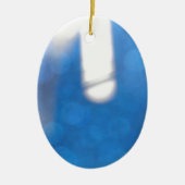 Blauer weißer Lichteffekt Keramikornament (Vorne)