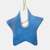 Blauer weißer Lichteffekt Keramikornament (Links)